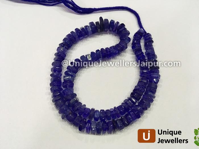 Tanzanite Step Cut Roundelle Beads